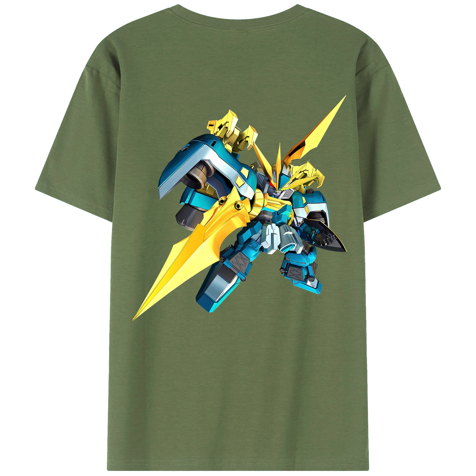 （画像用） 機動戦士ガンダム Mobile Suit Gundam 綿100％ メンズ半袖Tシャツ（バックプリント） 通気性